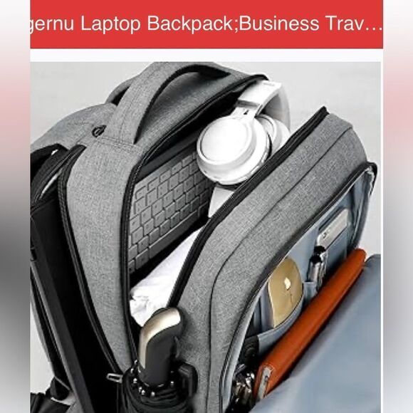 Tigernu Anti-theft Men 15.6 in USB Charging Travel/College/School Backpack - Picture 3 of 8